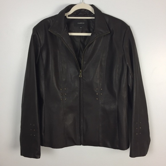 Colebrook Classics Jackets & Coats Colebrook Classics Studded Faux Leather Jacket Poshmark
